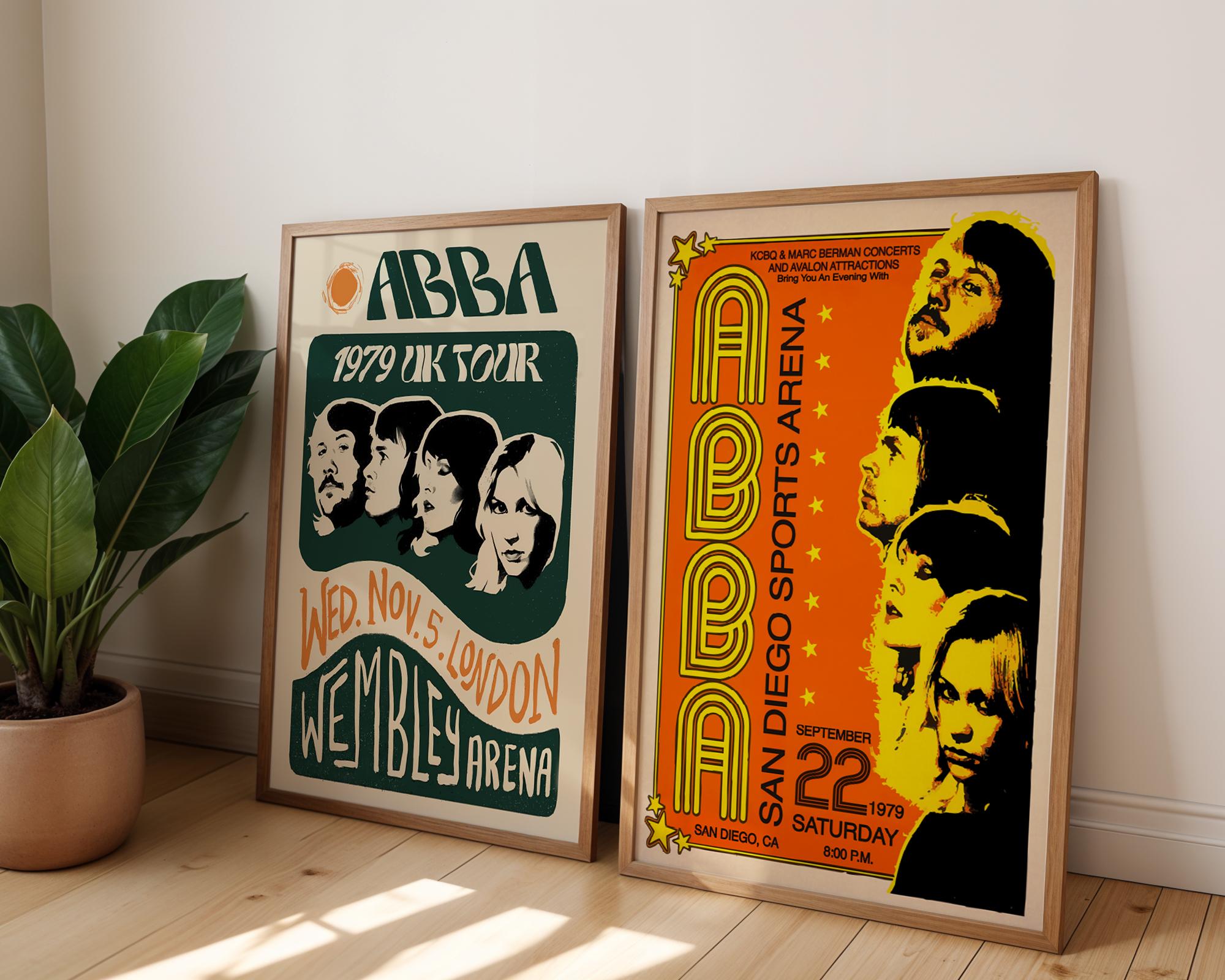 ABBA 1979 Vintage Concert Poster Print - 5 Sizes A4 to A1 - Framed