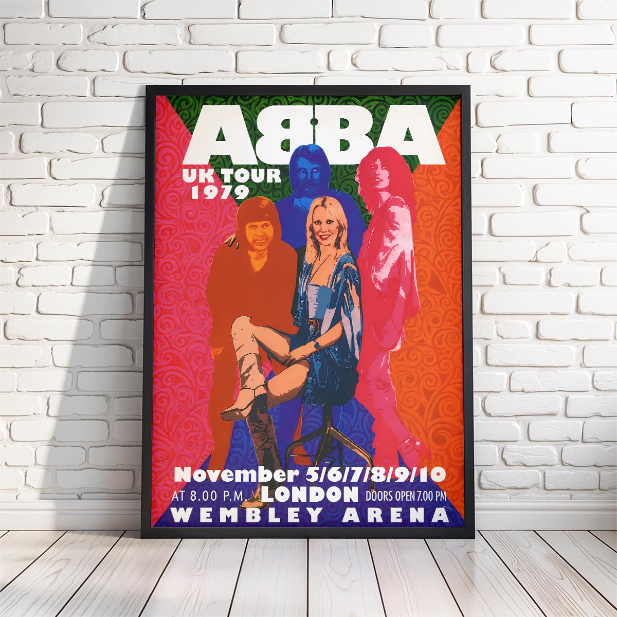 ABBA 1979 Vintage Concert Poster Print - 5 Sizes A4 to A1 - Framed