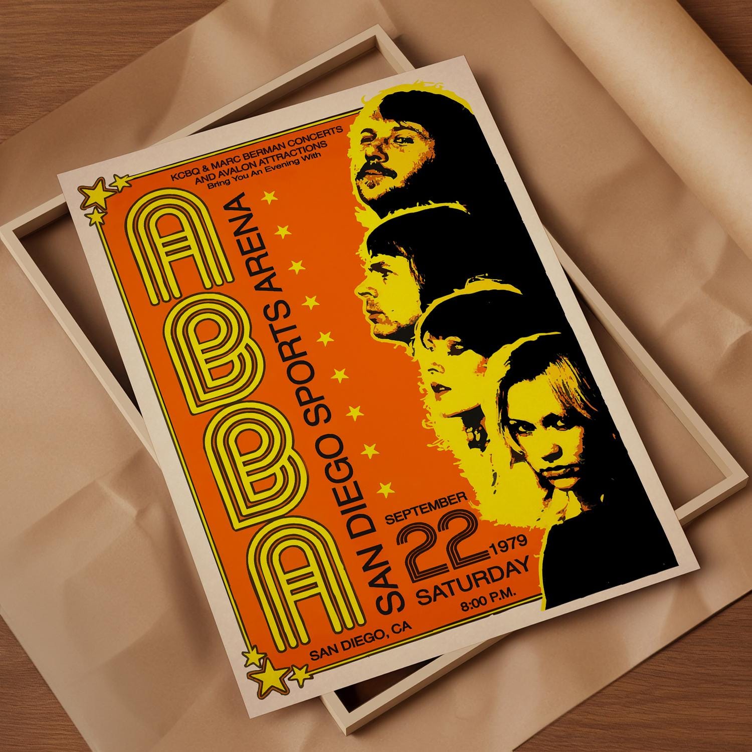 ABBA 1979 Vintage Concert Poster Print - 5 Sizes A4 to A1 - Framed