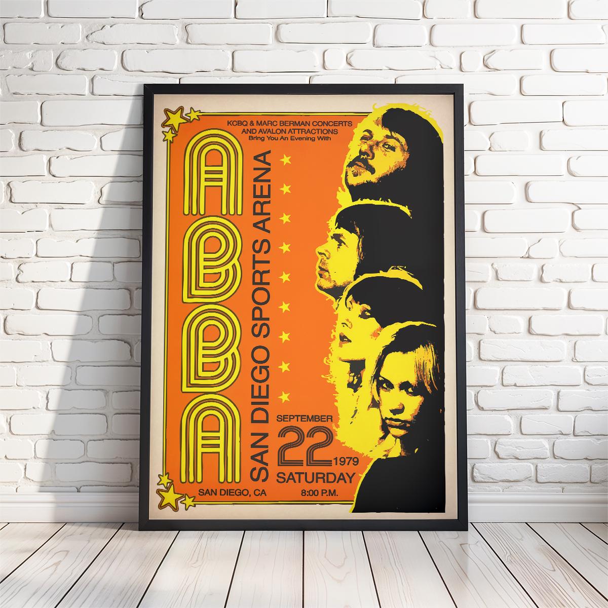 ABBA 1979 Vintage Concert Poster Print - 5 Sizes A4 to A1 - Framed