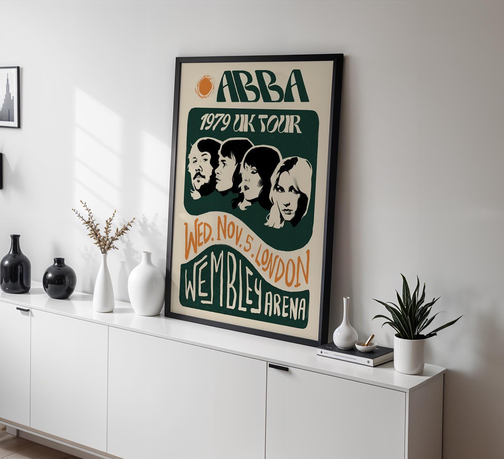 ABBA 1979 Vintage Concert Poster Print - 5 Sizes A4 to A1 - Framed