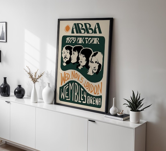 ABBA 1979 Vintage Concert Poster Print - 5 Sizes A4 to A1 - Framed