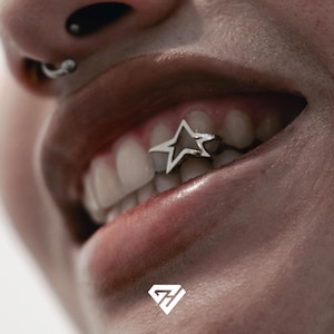 Dental Gold Star Grillz 2 Teeth - Handmade - Perfect Fit