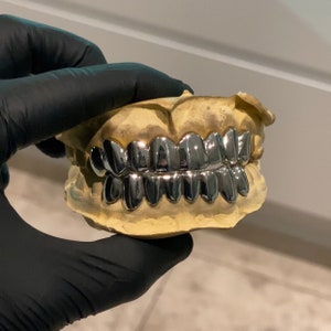 Custom Silver Grillz - 925 Silver Grillz - Handmade - Perfect Fit
