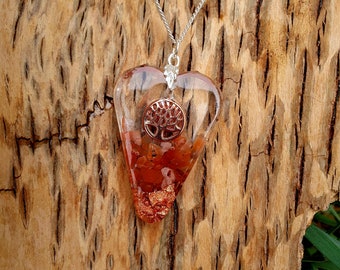"Anchorage" pendant in Carnelian Tree of life handmade gift idea teacher teacher end of year