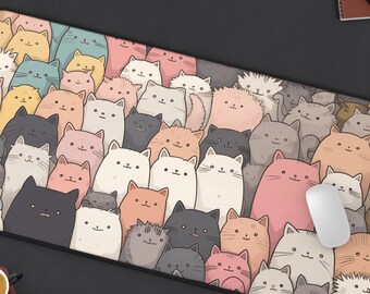 Cat Legion Desk Mat - Bundles of Joy, Large Mouse Pad, Aesthetic Mousepad, Deskmat, Cute Desk Pad, Big, Deskpad