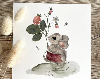 Forest Mouse Postcard/Square Postcard