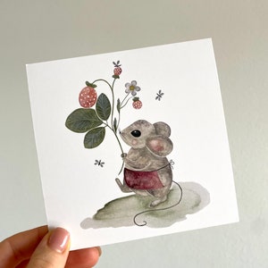 Forest Mouse Postcard/Square Postcard image 2