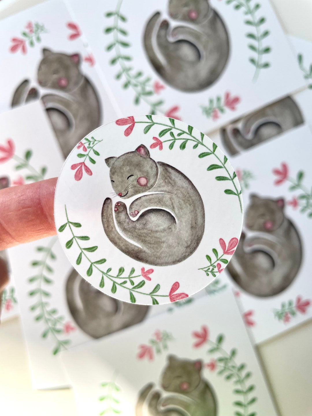 Cat Sticker/cat Label/cat Tag - Etsy