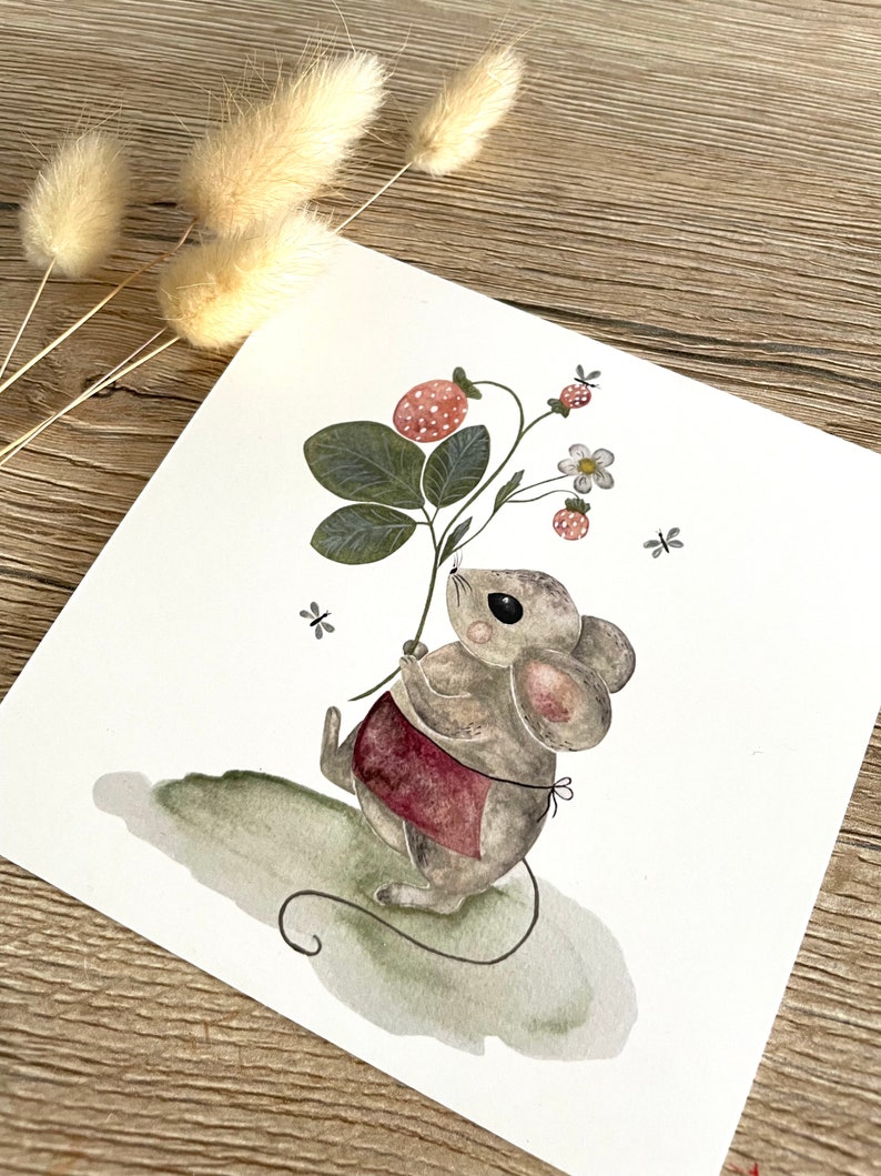 Forest Mouse Postcard/Square Postcard image 5