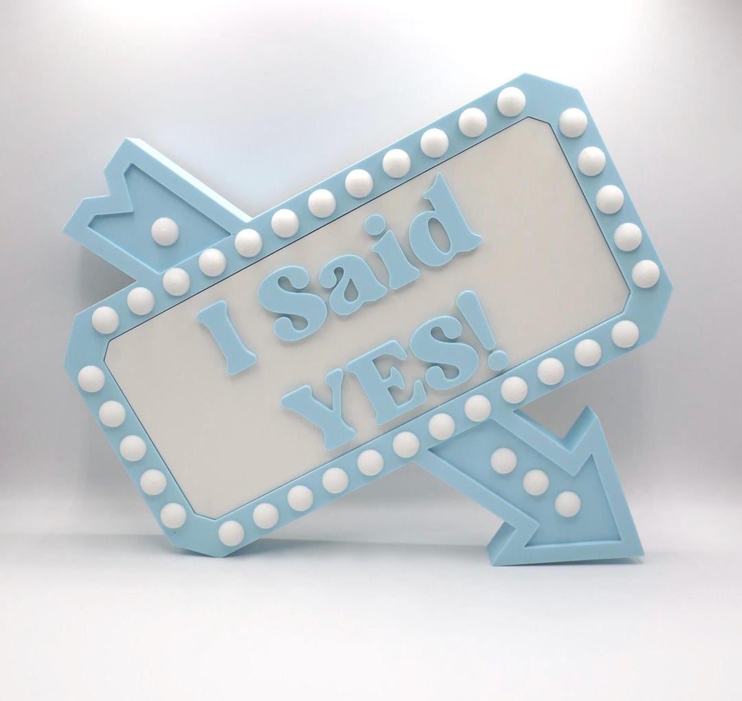 First Said Sign Sign I Said Yes Sign – Engagement Announcement Sign, Bachelorette & Bridal ...