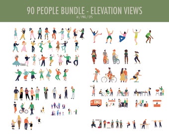 90 BIG SET Illustrations vectorielles - Couleurs - png - ai - jpg - svg - eps - minimaliste - Vector illustrations - Colours - Minimalist