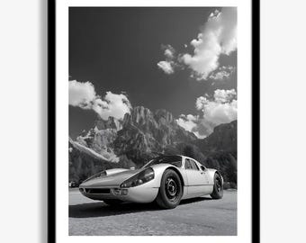 Póster del Porsche 904 GTS, fotografía de un deportivo clásico (descarga digital)