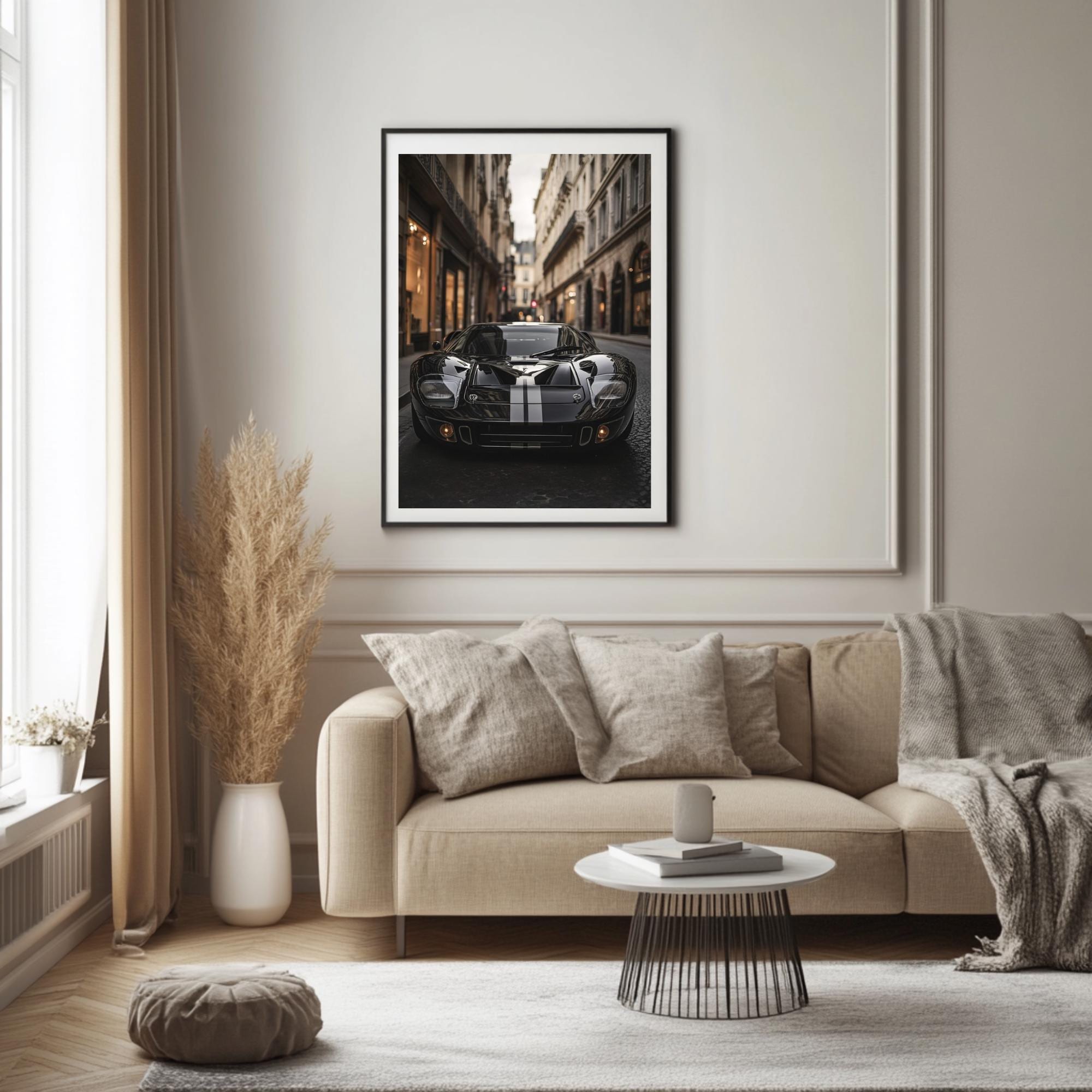 Ford GT40 Poster Vintage Le Mans Race Car Wall Art Retro Automotive ...