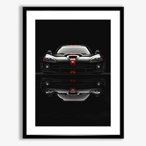Dodge Viper SRT-10 ACR Digital Download Poster, Muscle Car Wall Art, Supercar Print, Modern Automotive Decor, Garage Gift for Car Enthusiast