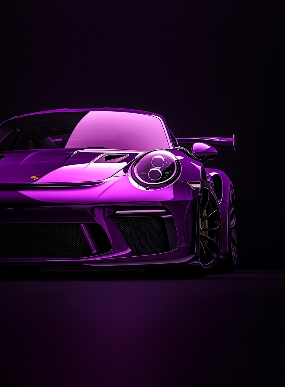 ポルシェ 911 GT3 RS ポスター – ウルトラバイオレットパープル
