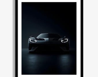 Ford GT Supercar Poster, Modern Automotive Photography (Digital Download)