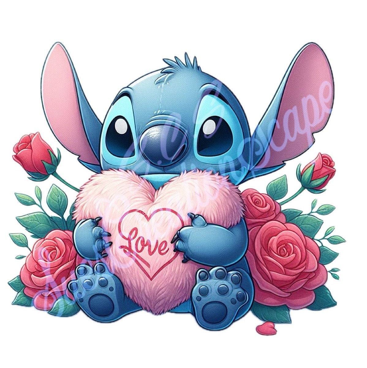 Stitch With Pink Love Pillow - Etsy