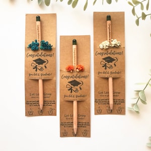 Personalized College Graduation Pencil Gifts, Flower Seed Pencil Favors For Graduation Party, Graduation Ceremony Plantable Pencil Gifts