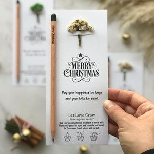 Eco Friendly Xmas Seed Pencils, Plantable Favors For Christmas Party, Christmas Seed Pencil Gifts, Merry Christmas Sustainable Gift Ideas