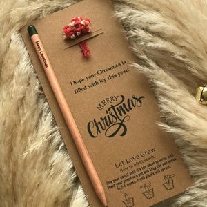 Bulk Christmas Pencil Gifts: Xmas Plantable Gifts, Happy Holidays Eco Friendly Gifts