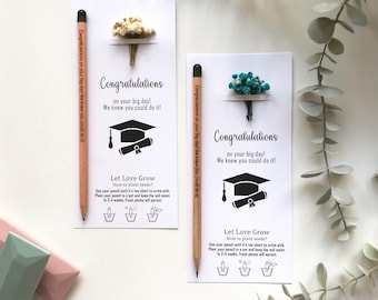 Graduation Pencil Favors, Graduation Keepsake Gifts, Recyclable Graduation Favors, Graduation gift Set, Graduation Ceremony Gifts