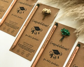 Graduation Gift, Personalized Congratulations Gifts, Eco-Friendly Seed Pencils, Graduation keepsake, Regalo di laurea, Unique Graduation