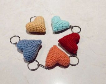 Crochet Amigurumi Heart Keychain Pattern, Amigurumi Crochet Heart Pattern, Anniversary Crochet Pattern, Valentine's Day Crochet Pattern In