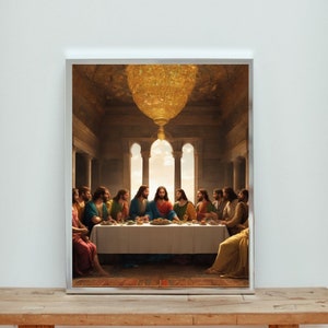 The Last Supper Landscape Print: Jesus Art, Christian Home Decor (Digital Print)