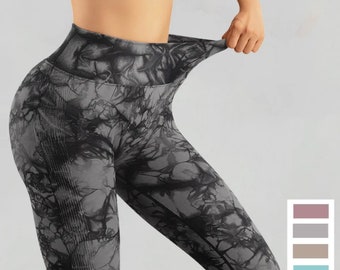 Tie Dye Fitness Legging Woman Push Up Workout Sport Leggings Women Scrunch Butt Female Outfit Gym Seamless Legging Pants