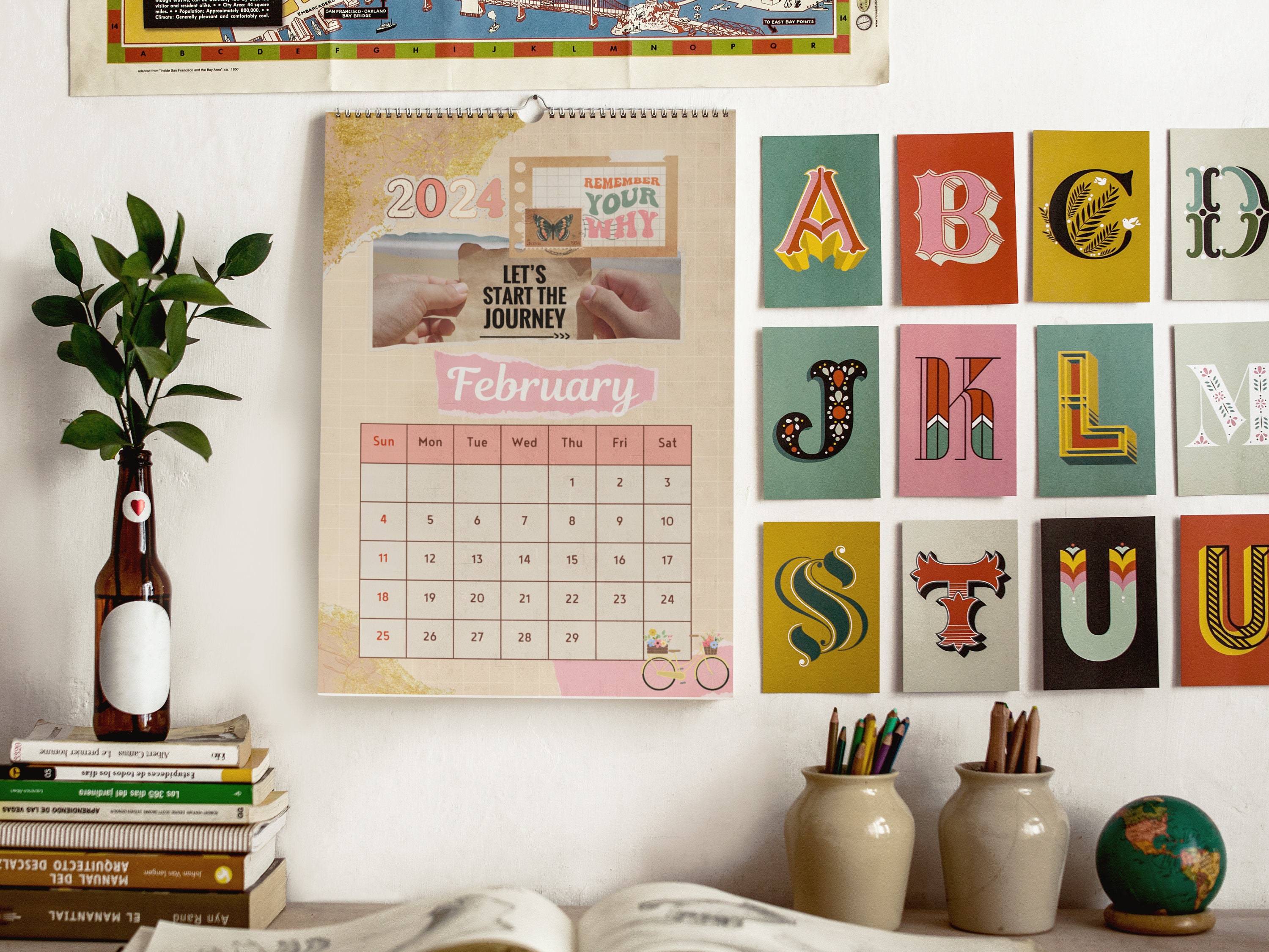 Positive Quotes Calendar 2024, 2024 Digital Calendar, Inspiration