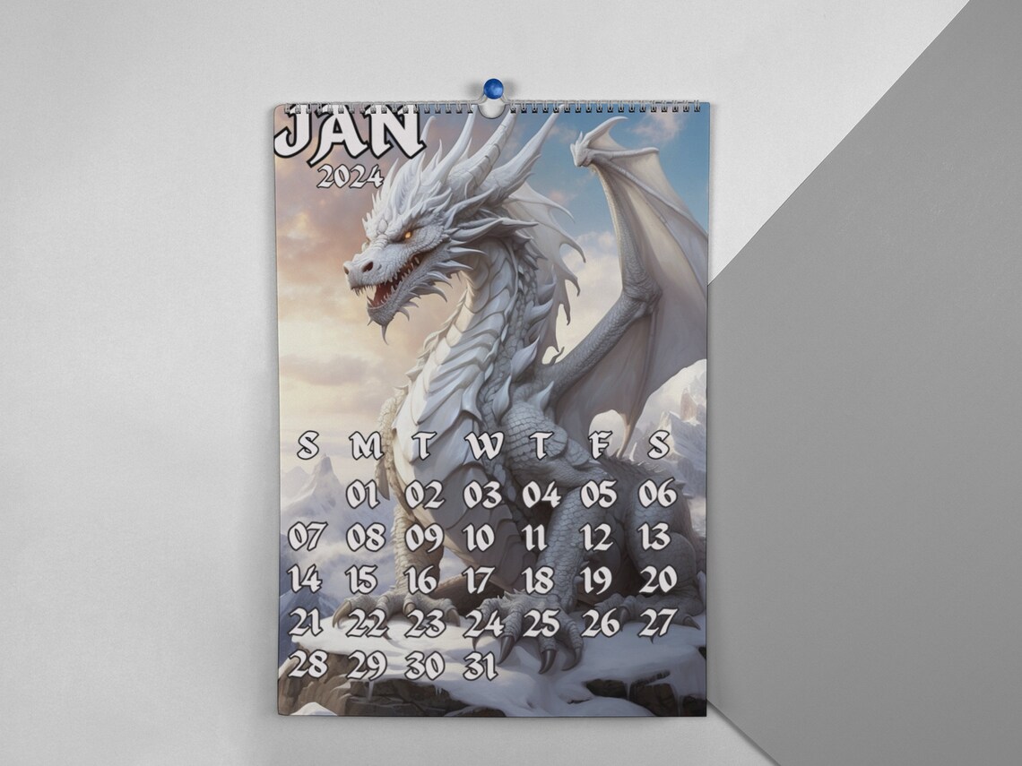 Dragon Calendar 2024, Zodiac Calendar 2024,calendar for Dragon Lovers