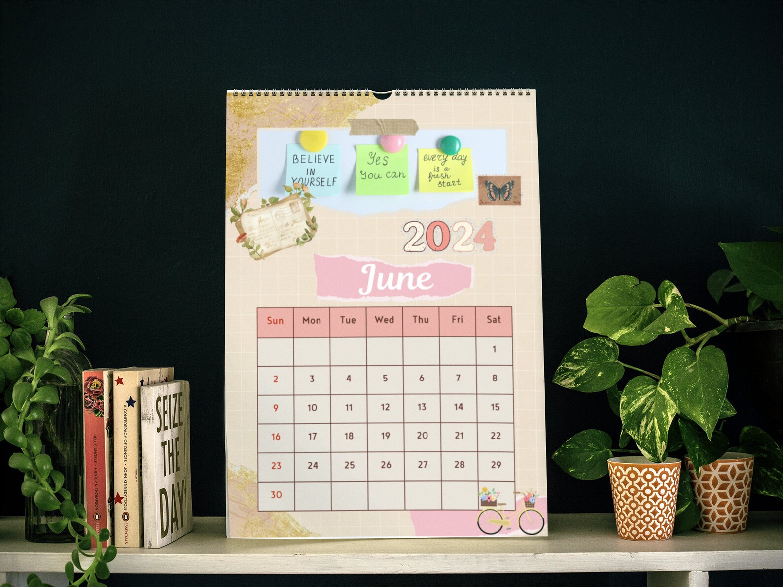 Positive Quotes Calendar 2024, 2024 Digital Calendar, Inspiration