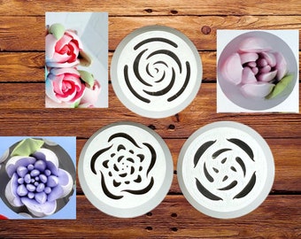 Set di 3 ugelli per tubazioni grandi a tulipano per decorazioni di glassa di torte, cupcake, marshmallow, strumento per glassare tubazioni realistiche per fiori, decorazioni per ugelli per pasticceria