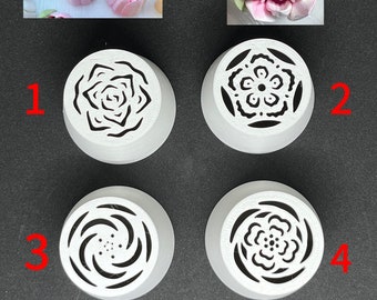 4 stuks grote spuitmondset voor taartdecoraties Cupcake Marshmallow Icing Tool piping professionele bloem spuitzak mondstuk zoetwaren