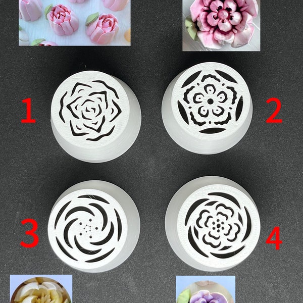 4 pcs Large Nozzle Set For Cake Decorations Cupcake Marshmallow Icing Tool piping professional flower pastry bag nozzle confectionery Gift