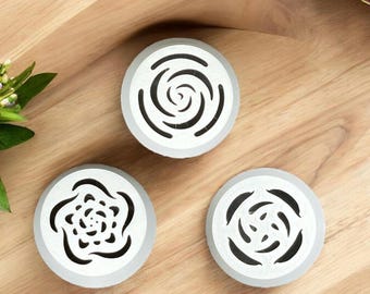 Ensemble de 3 grandes douilles tulipe pour glaçage de gâteaux, décoration de cupcakes, moule à glaçage à la guimauve pour tuyauterie, buse à pâtisserie réaliste pour fleurs, cadeau