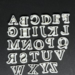 Komplett A-Z 1-9 Alphabet Ausstechform Polymer Clay Ausstechform Alphabet 26-teiliges Set Alphabet für Schöne Gebäckkreationen Geschenk für Bäckermutter