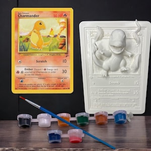 3D Pokemon Glumanda Kartendekoration TKG DIY Painting Kit Sammler Sammelkarten Liebhaber Fans Freunde Wand Kunst Dekoration 3D Home Decor Set