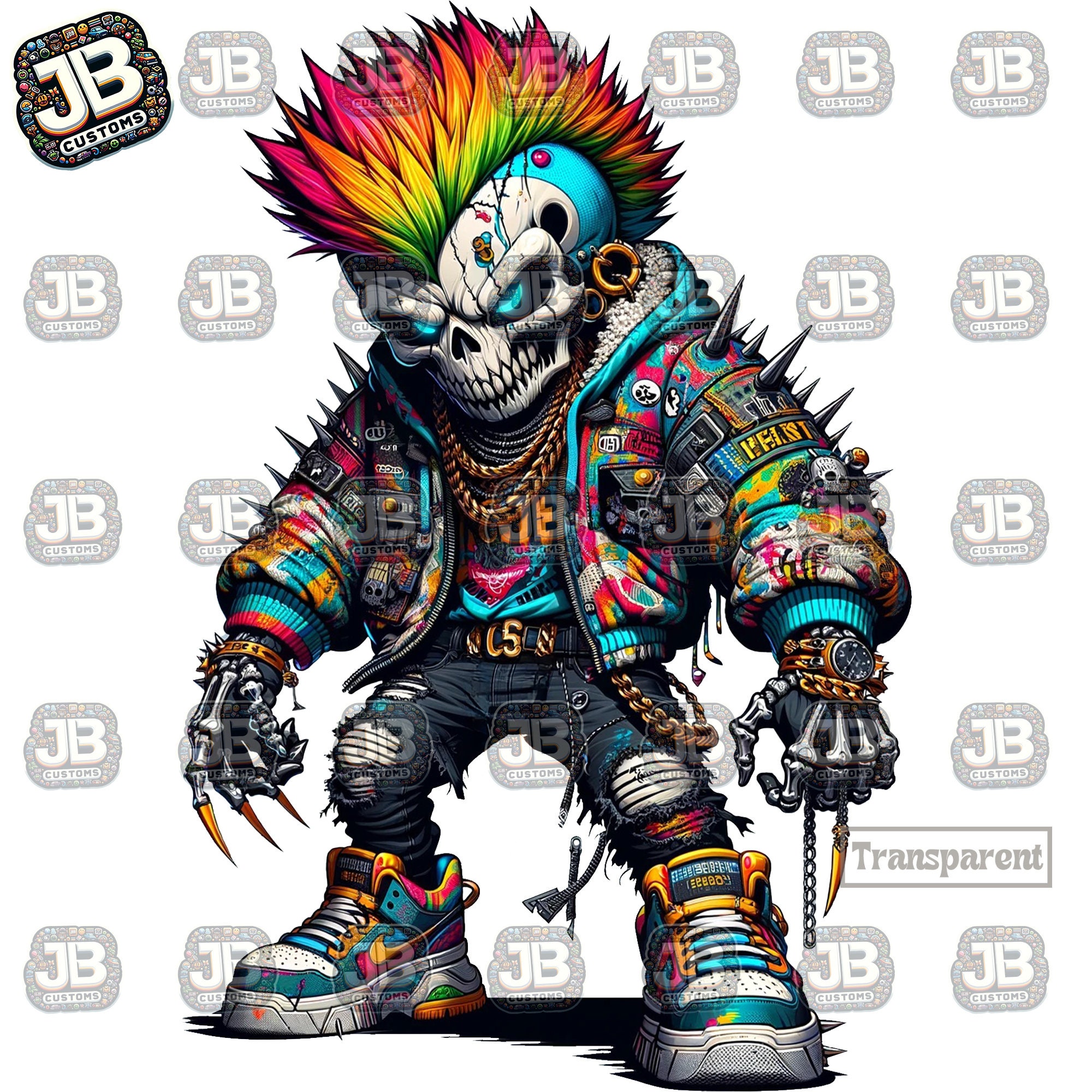 Cyberpunk Skeleton DTF | Skull Designs Perfect for T- Shirt ...