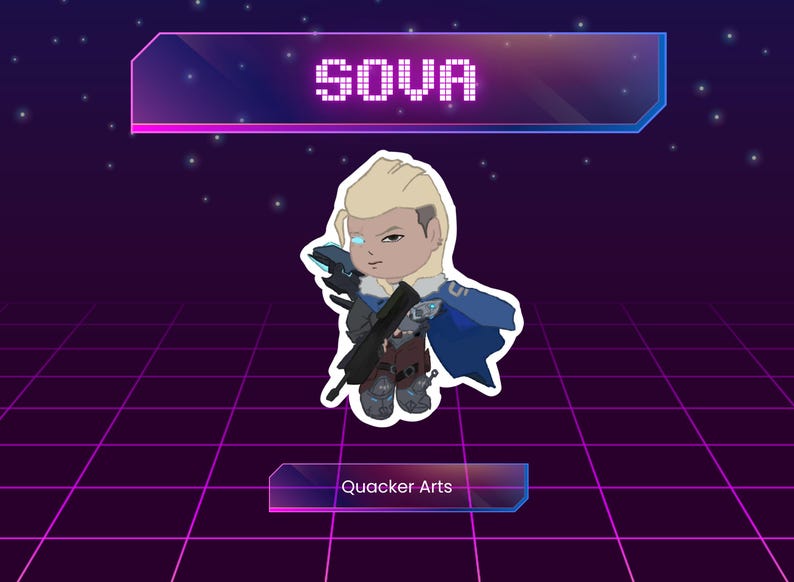 Sova Valorant Fan Art Themed Digital Sticker | Emote for Streaming ...