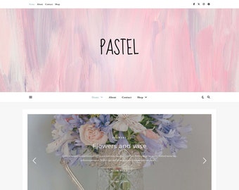 Pastel WordPress Theme | Fully Responsive, Customizable | Clean, Minimal & Feminine