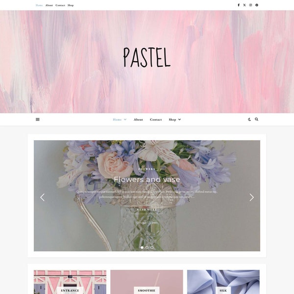 Pastel - Personal and Multi-Author WordPress Blog Theme | Responsive & Retina Ready | Perfect for wedding, photography blog