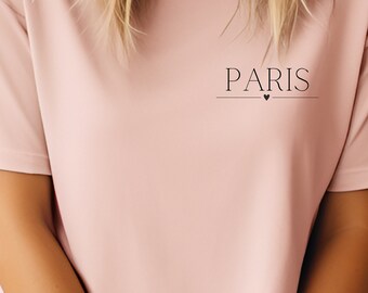 Statement Shirt französisch - Paris - PARIS, minimalistisch, T-Shirt Frankreich, France, Geschenk Lebenseinstellung, Spruch