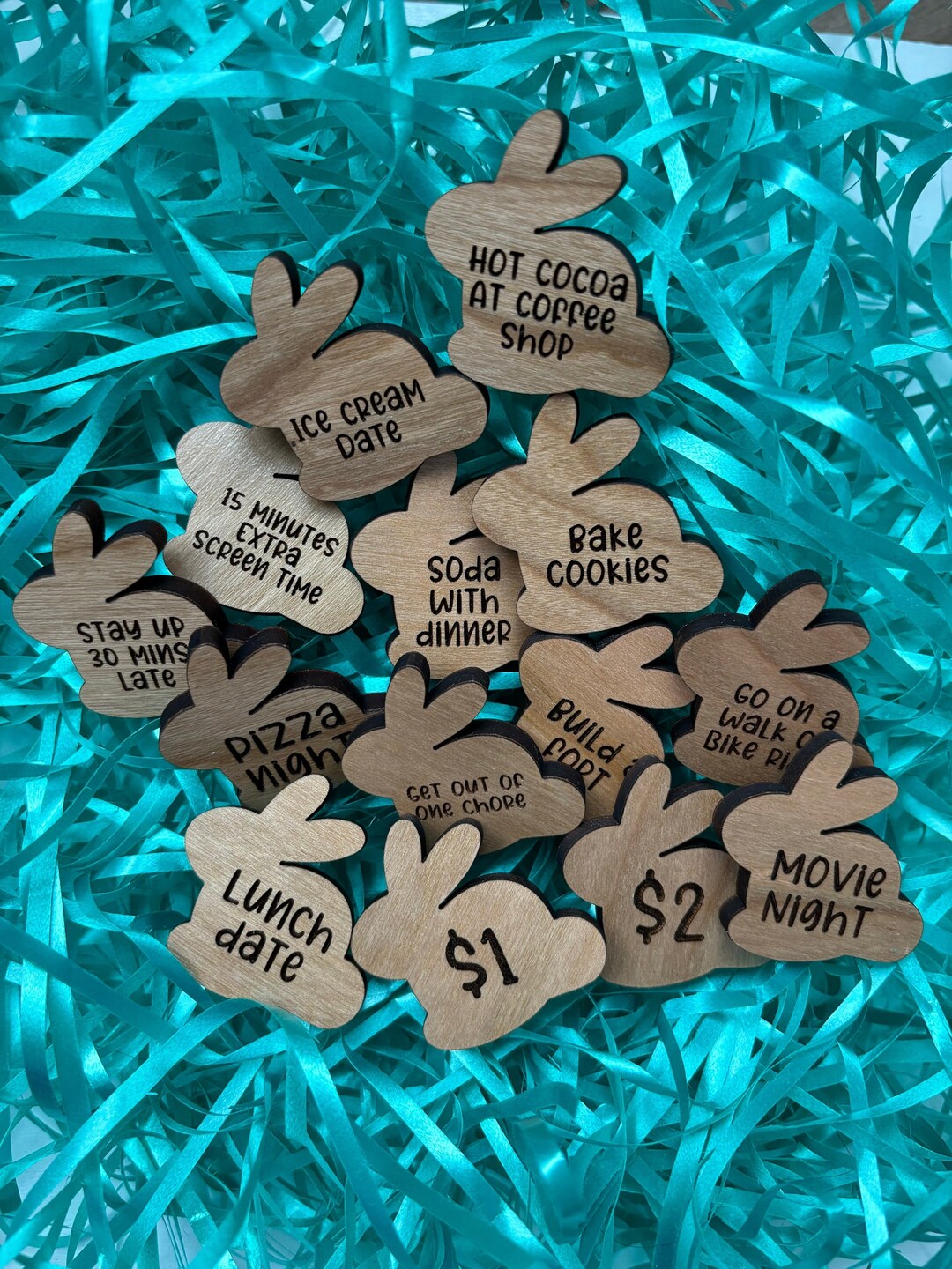 Set of 14 Easter Egg Tokens Easter Egg Hunt Non Food Treat Redeemable