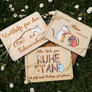Geldgeschenk Holz, Geschenkidee, kreativ, nachhaltig, Geldverpackung, Personalisiert, Karte, Geschenkkarte, Führerschein, Rente, Geburtstag