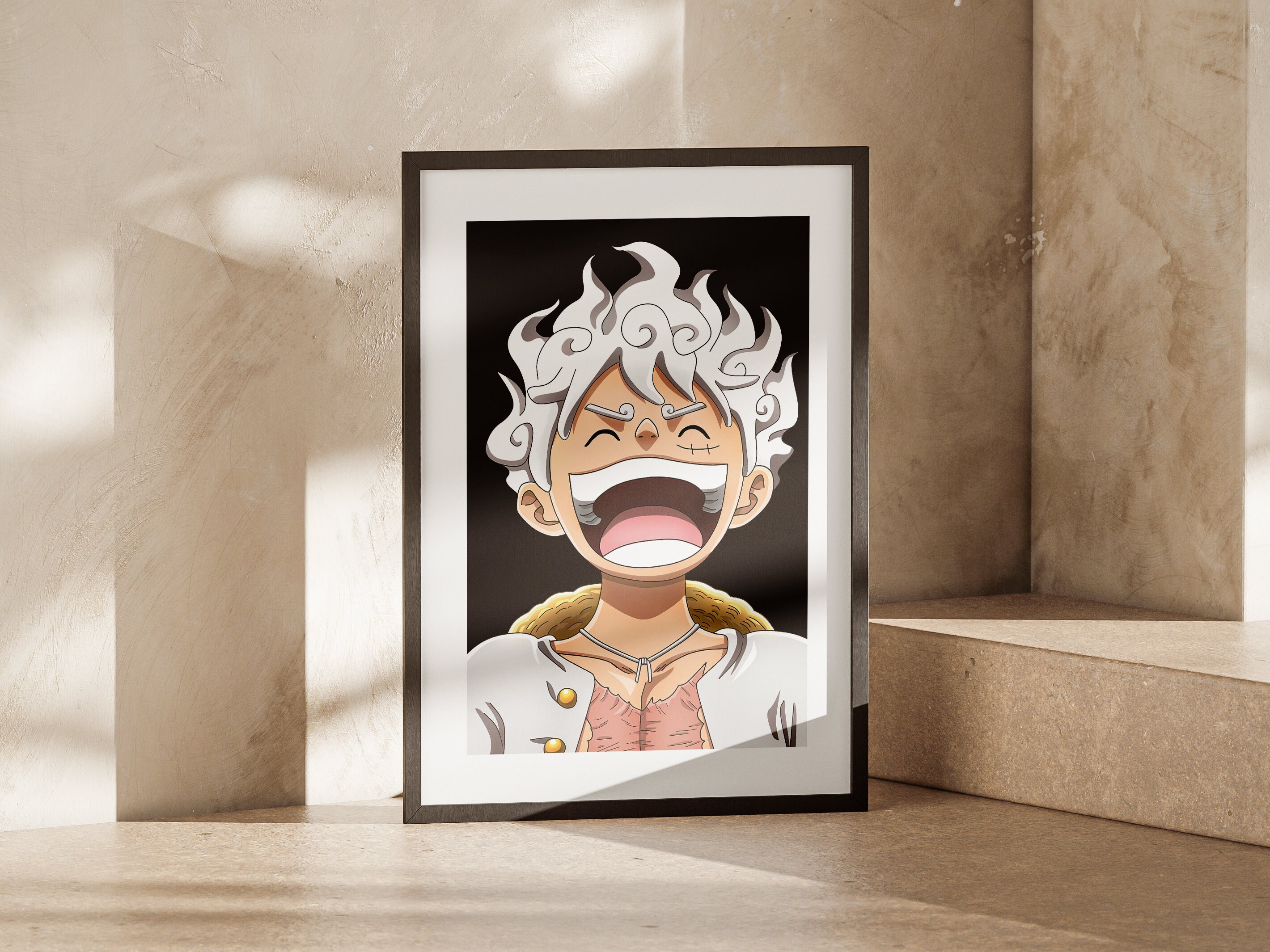 Gear 5 Luffy Poster, One Piece Anime Wall Art, Luffy Monkey D. Wall