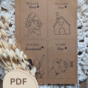 PDF/Druckvorlage Herzensmensch/Muttertag/A4/Vorlage/Vatertag/Variante2