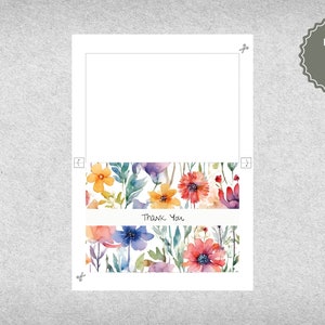 Printable Thank You Card Floral Thank You Card Flower Thank You Card ...