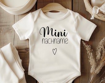 Baby / Baby Body / Personalized / Gift / Birth / Birthday / with motif / Name / Body with desired text / Pregnancy / Mini